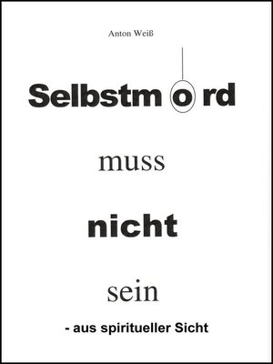 cover image of Selbstmord muss nicht sein -